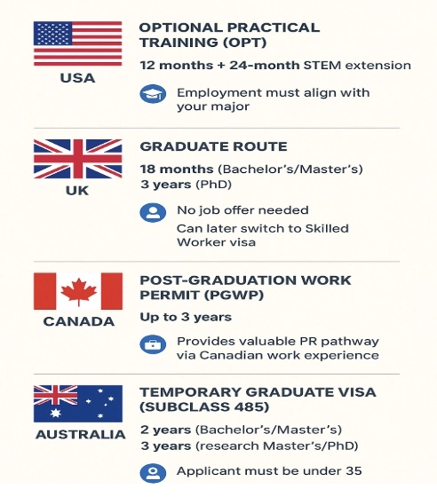 Post Abroad Studies Work Opportunities